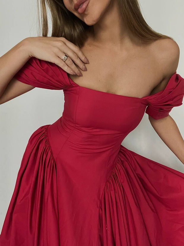 Dream Midi Dress - Red